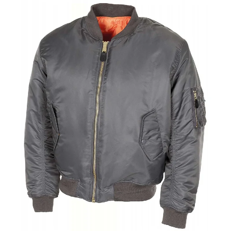 Exclusive Weekend Offers Inside MFH US MA1 Bomber Flight Jacket Urban Grey