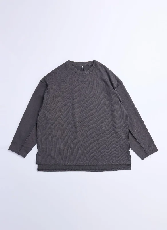 Super Deal Heavy Cotton Jersey Raw Edge Top