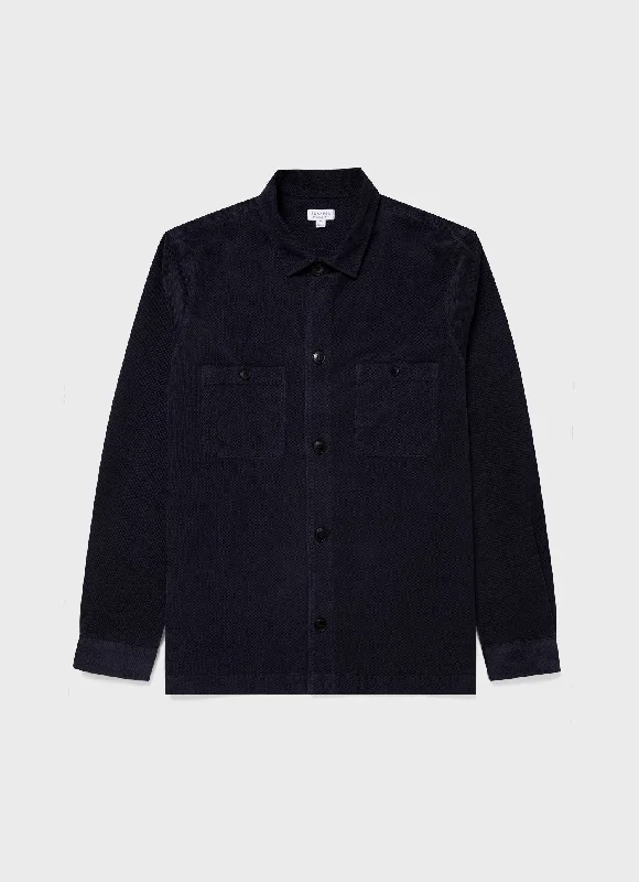 Deal of the Day Men's Cellular Cord Overshirt in Navy