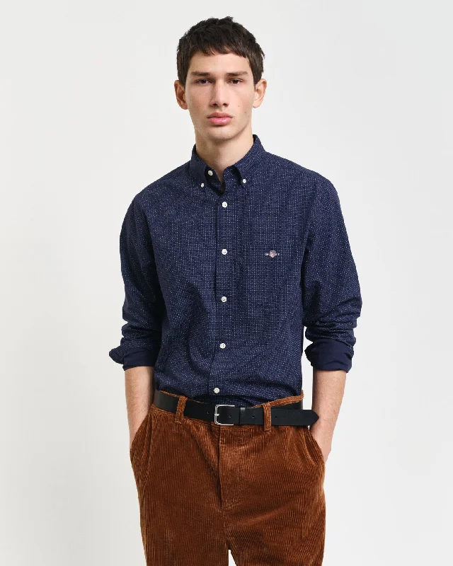 Blowout Deals GANT Regular Micro Print Long Sleeve Shirt