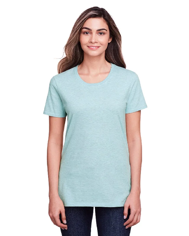 Price Rollback Fruit of the Loom Ladies ICONIC T-Shirt | Aqua Velvet Hthr