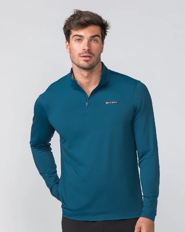 Overstock Clearance Legacy Long Sleeve Quarter Zip - Tidal Teal