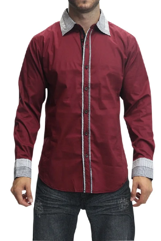 Weekend Discounts to Savor Pattern Contrast Button Up Shirt