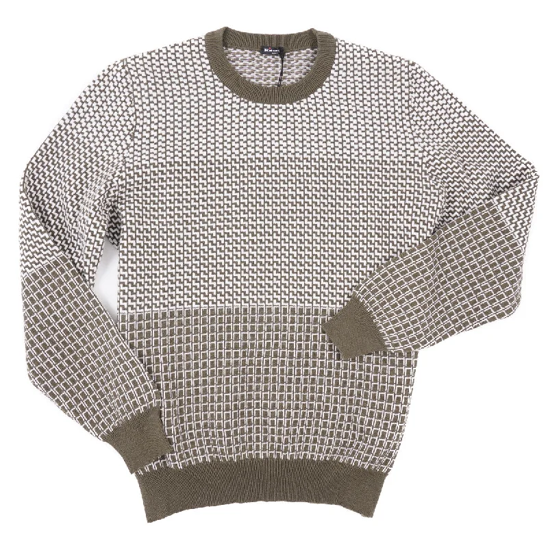 Weekend Discounts to Delight Kiton Patterned Knit Cashmere Sweater