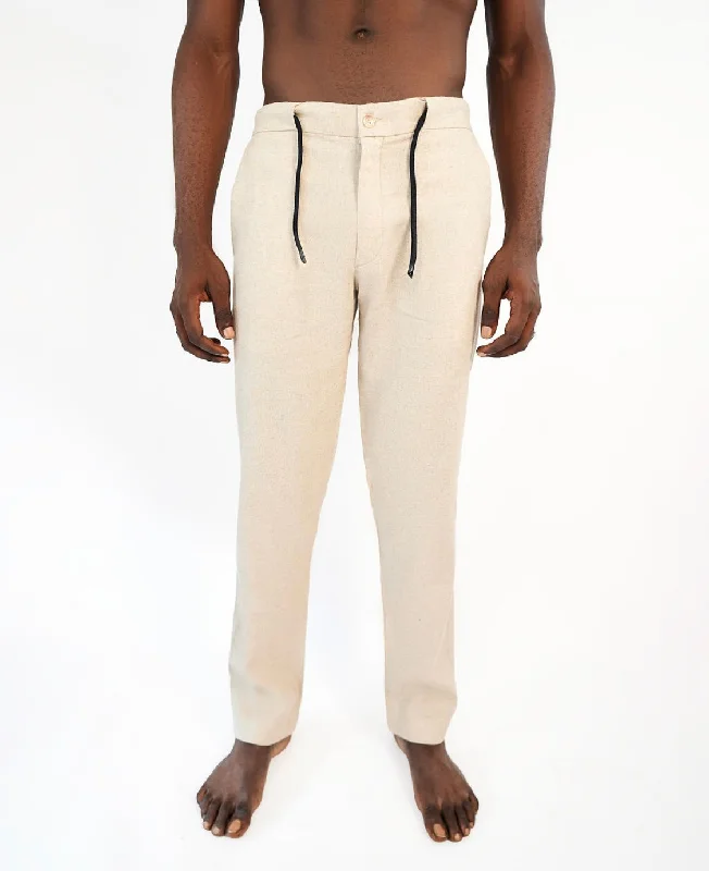 Weekend Savings Extravaganza Beige Linen Pant