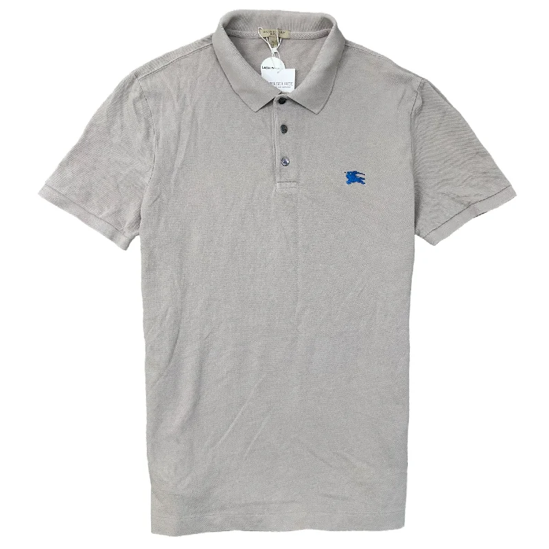 Limited Offer Men's Embroidered Logo Polo Shirt Grey Size XL