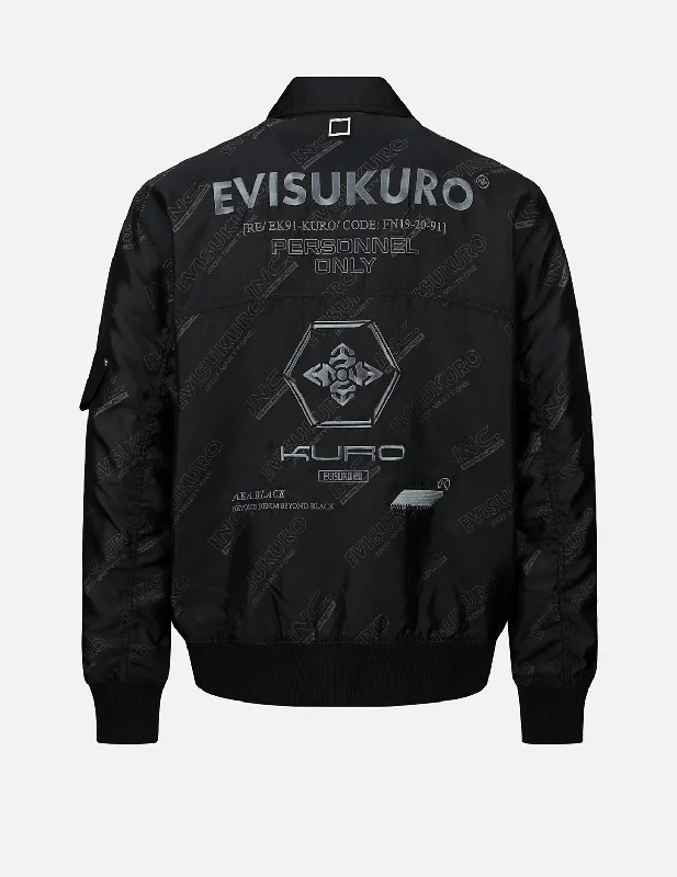 Weekend Discounts to Delight Allover Logo Print Bomber Jacket