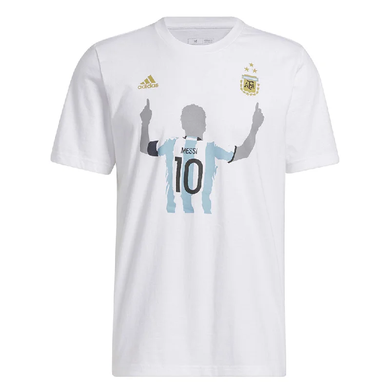 Overstock Clearance adidas - Men's Argentina Messi 3 Stars T-Shirt (HS0418)