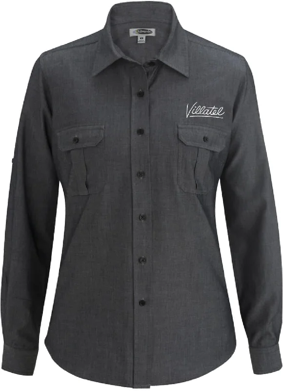 Weekend Offers That Excite Edwards Ladies Chambrey Roll Up Sleeve Shirt