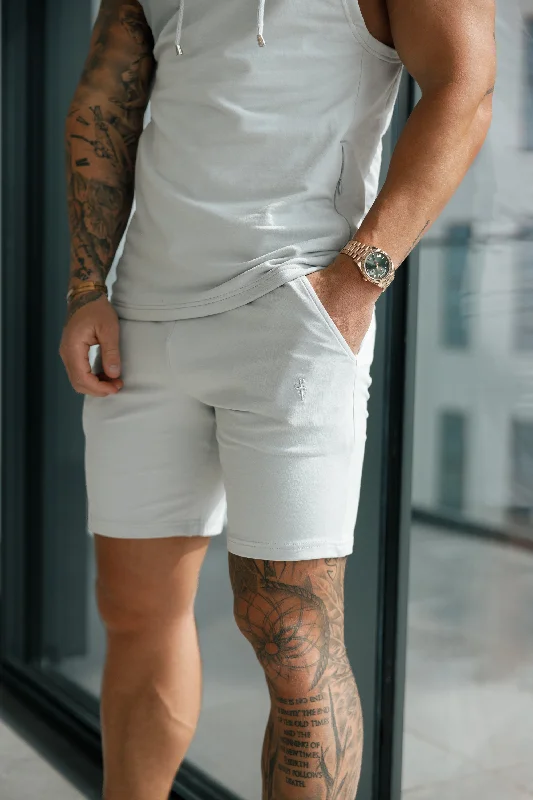 Weekend Savings Bonanza Father Sons Light Grey Elasticated Shorts - FSH899