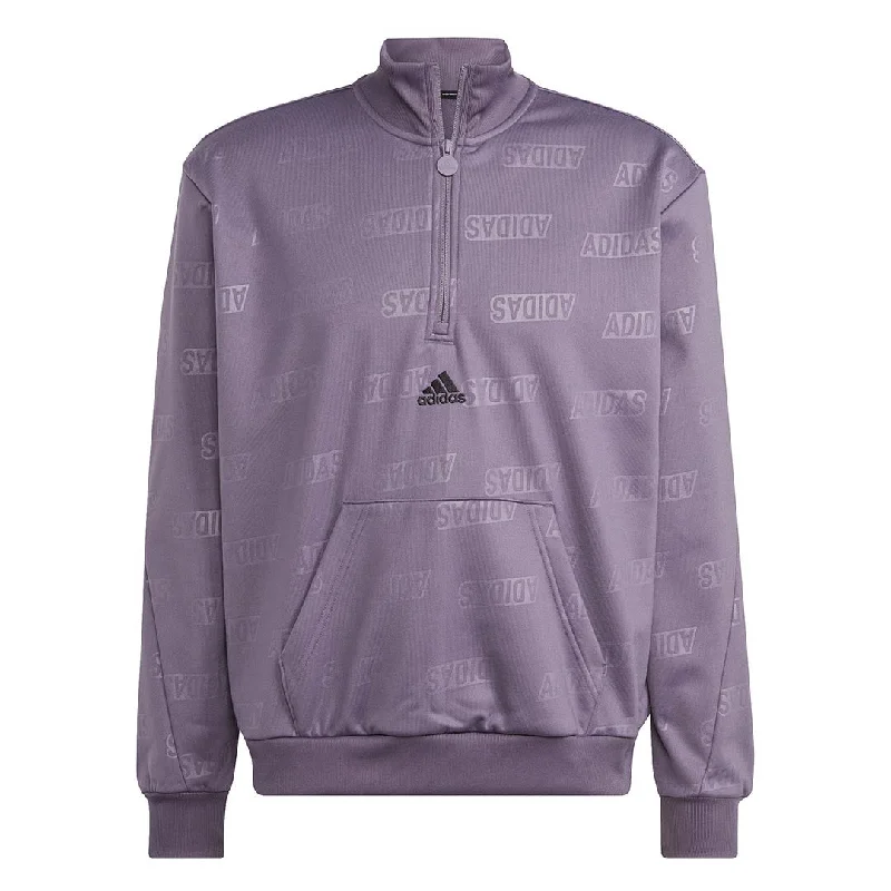 Weekend Deals That Amaze adidas - Men's Embossed Quarter Zip Sweatshirt (IJ6441)