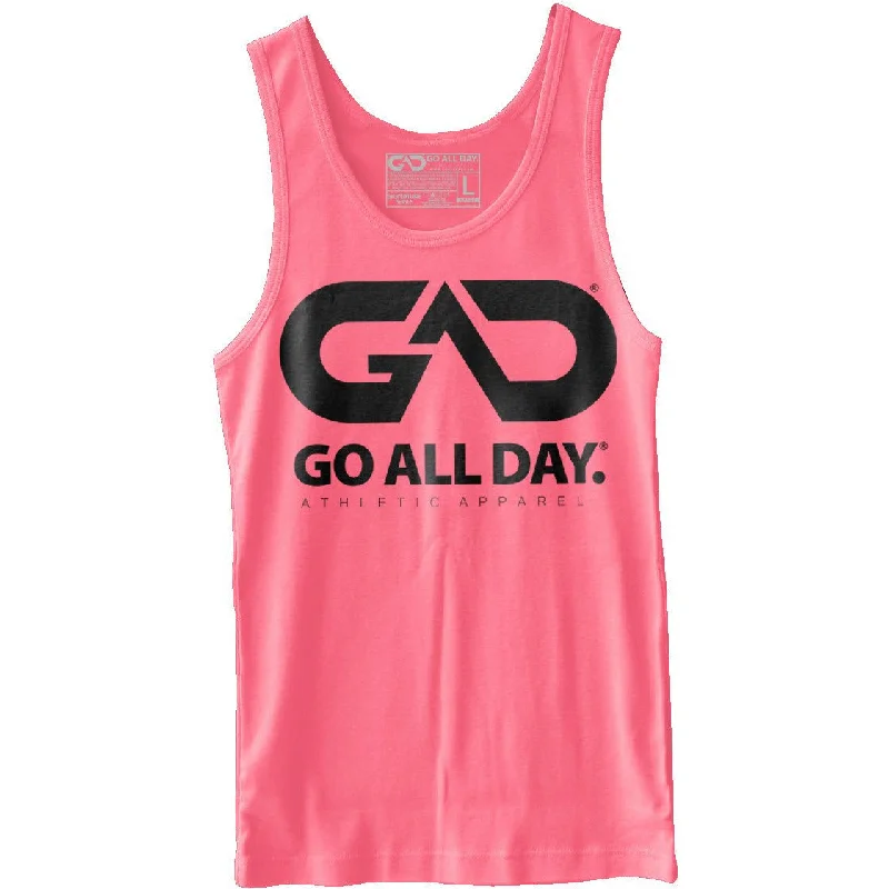 GO ALL DAY® Unisex Tank (Neon Heather Pink)