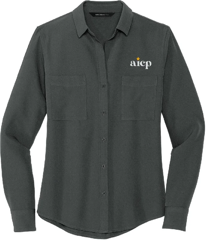 Price Rollback Mercer+Mettle Ladies Stretch Crepe Long Sleeve Camp Blouse