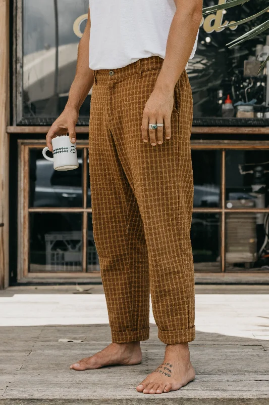 Final Markdown Kora - Brown Checked Pants
