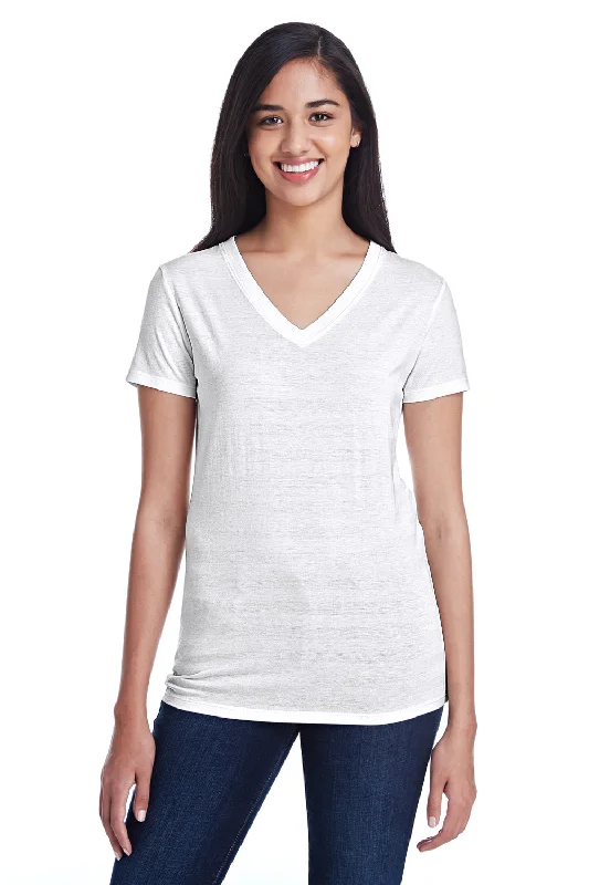 Special Savings Threadfast Apparel Womens Short Sleeve V-Neck T-Shirt - White