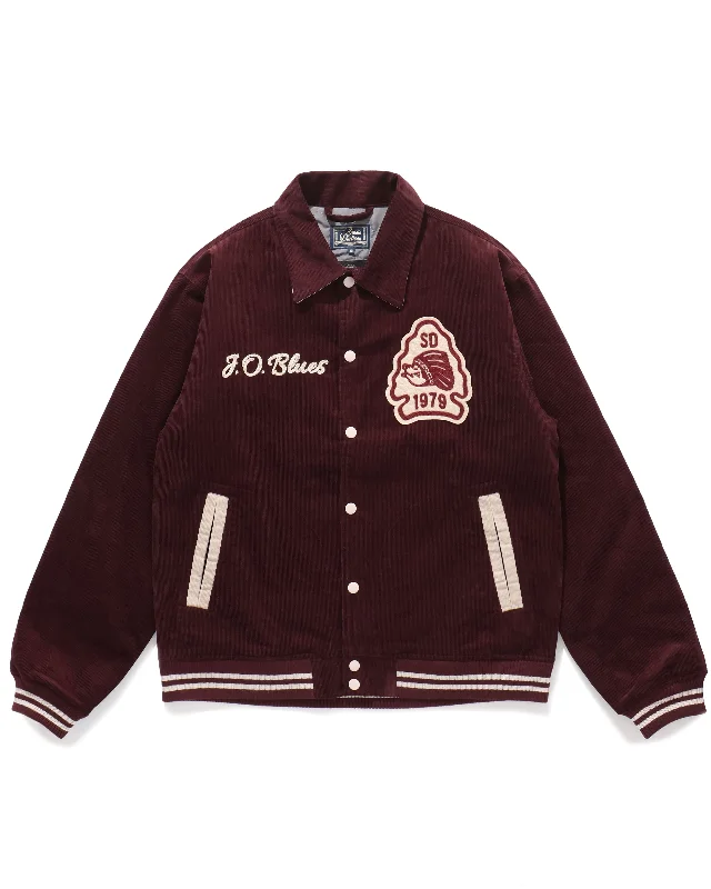 Weekend Discounts to Snag JOB-001 コーデュロイ スタジアムジャケット JOB別注 30th ANNIVERSARY MODEL BURGUNDY