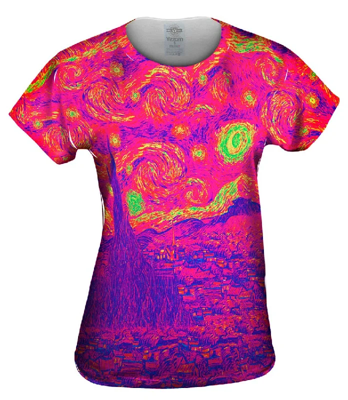 Shop and Save Pop Art - "Van Gogh Starry Night Purple Pink" (1889)