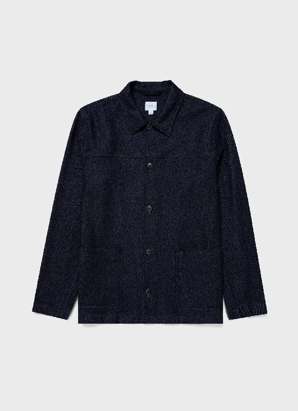 Weekend Deals That Wow Men's Denim Chore Jacket in Selvedge Denim