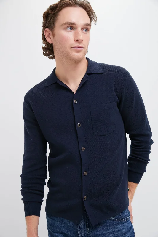 Weekend Bargains to Cherish Navy Merino Cardigan