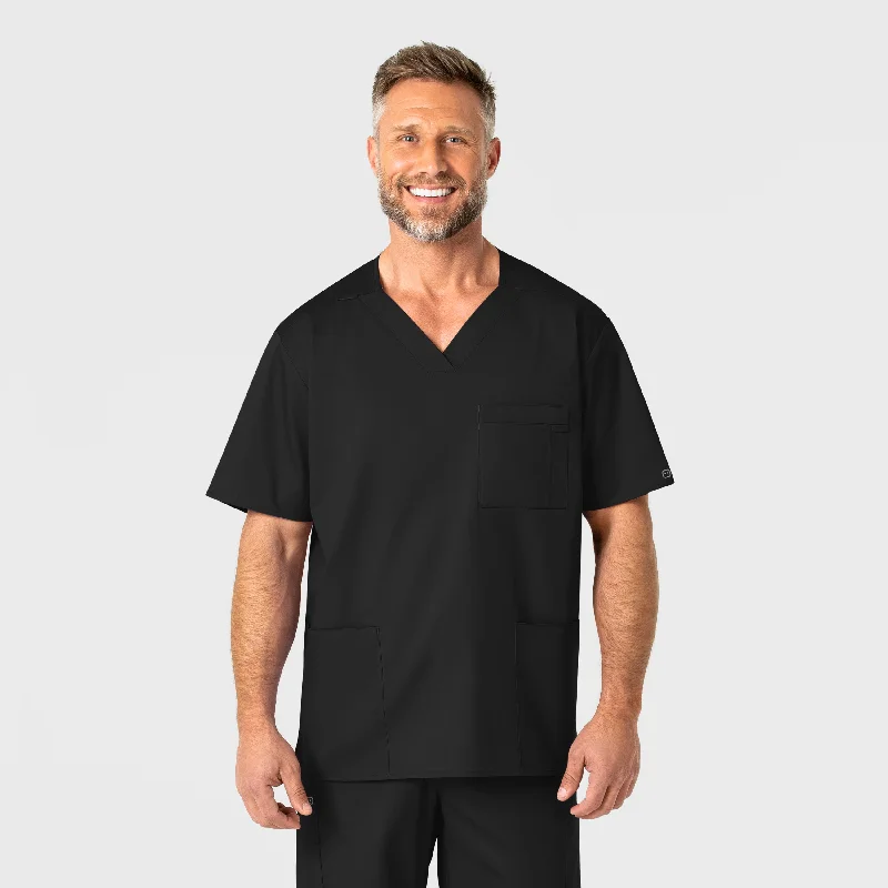 Weekend Savings Fiesta WonderWORK Men's V-Neck Scrub Top - Black