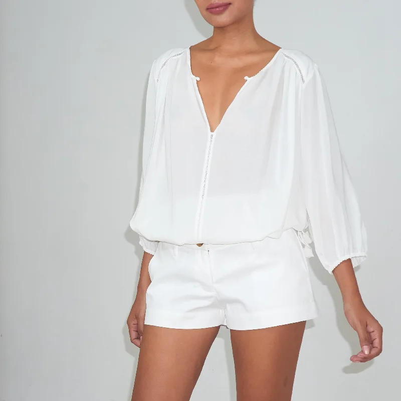 NOLITA BLOUSE - Rayon Voile | Off White