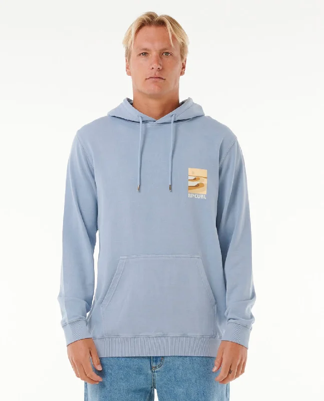Year-End Clearance Rip Curl Surf Revival Lined Up Hooded Sweatshirt-Spray Blue