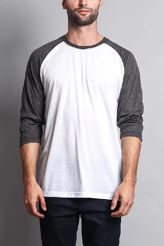 Limited Time Men's Baseball T-Shirt (White/Charcoal)