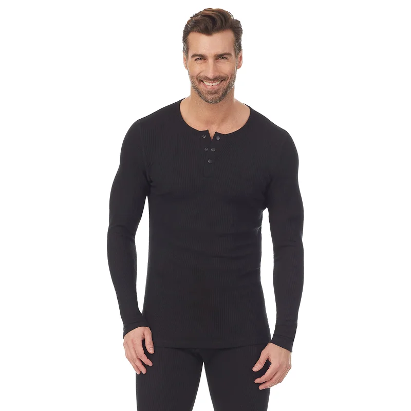 Overstock Waffle Thermal Long Sleeve Henley