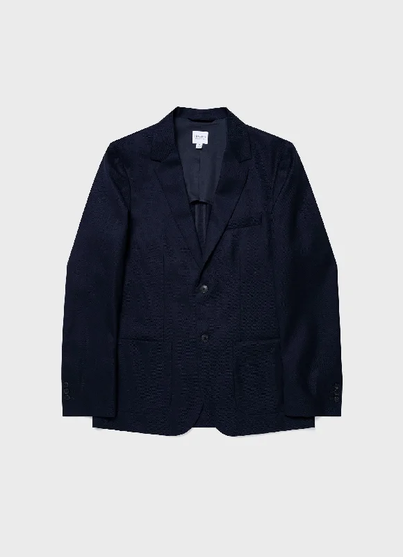 Steals and Deals Men's Travel Wool Blazer in Navy