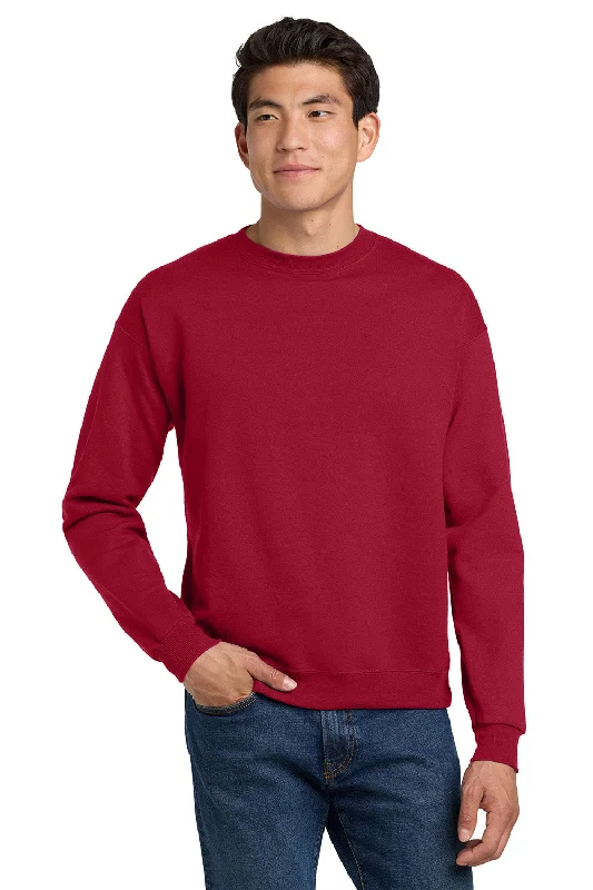 Weekend Discounts to Snag Hanes Mens EcoSmart Print Pro XP Pill Resistant Fleece Crewneck Sweatshirt - Deep Red