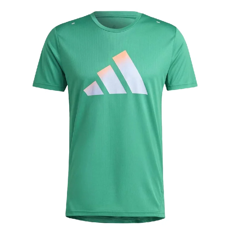 Deep Savings adidas - Men's Run Icons 3 Bar Short Sleeve T-Shirt (HR3245)