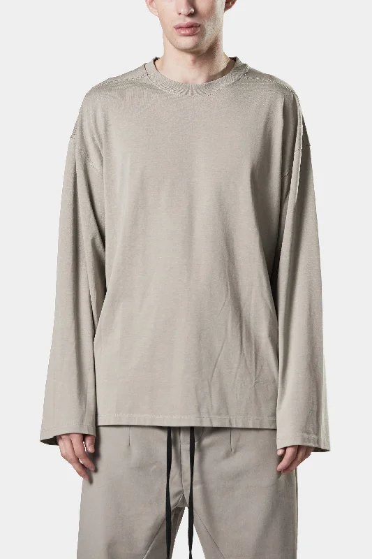 Exclusive Savings Oversized long-sleeve T-Shirt, Beige