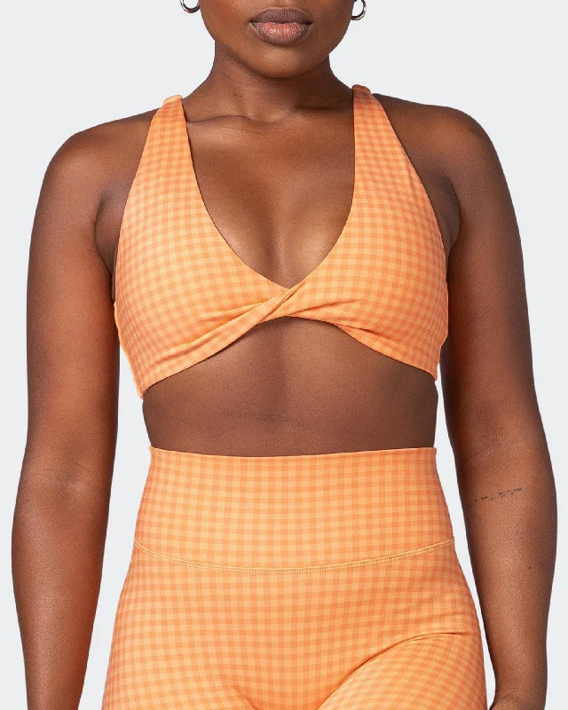 Demi Bralette - Peaches And Cream Check Print