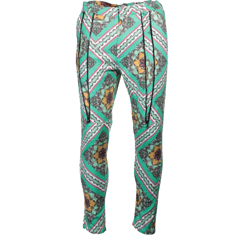 Discount Extravaganza Printed cotton two-zipper fashion pant