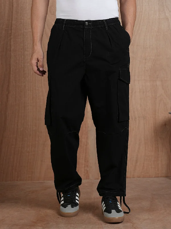 Early Bird Parachute Pants For Men - Black