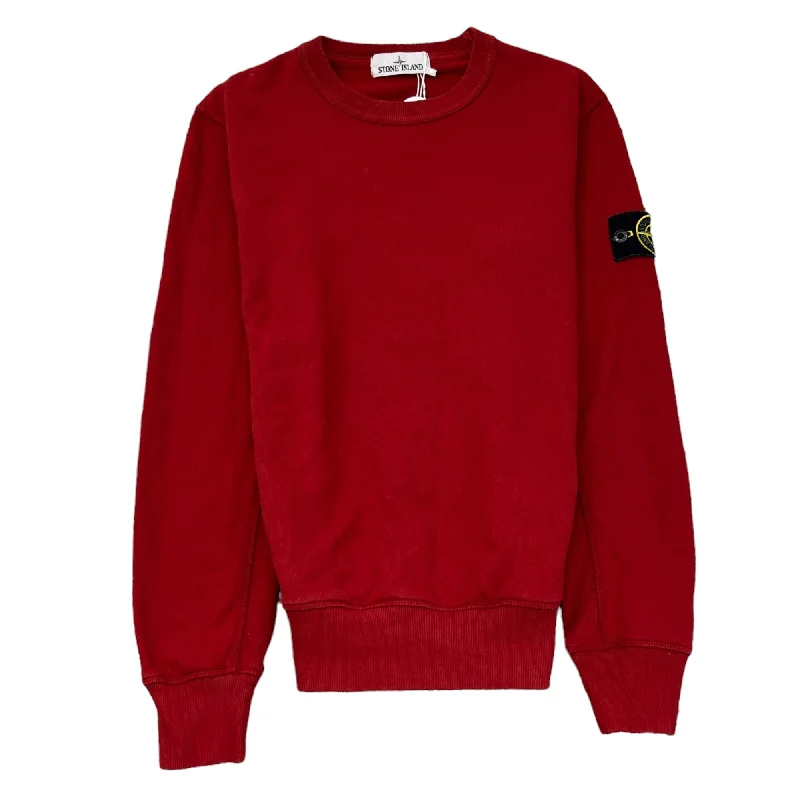 Unwind with Weekend Discounts Men's Applique Logo Sweatshirt Burgundy Size S