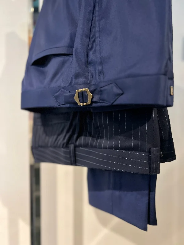 Weekend Discounts to Relish Loro Piana Timeless Navy & Stripe Trousers