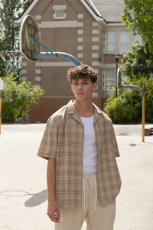 Stock Clearance SHORT SLEEVE PLAID SHIRT