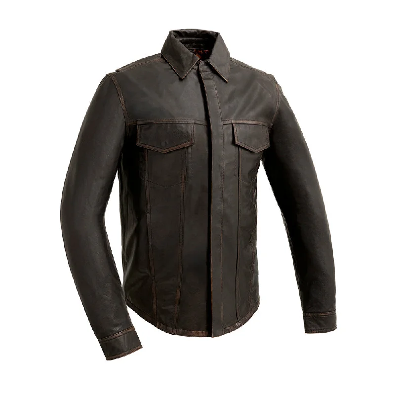 TIME-Limited Offer Men's Maduro Leather Shirt