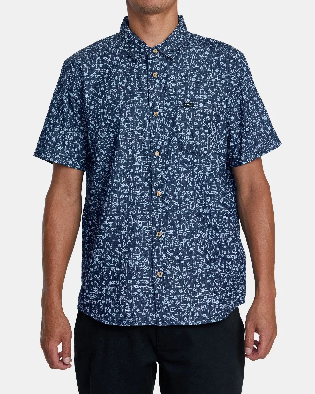 Take Action Frame Chambray Short Sleeve Shirt - Indigo