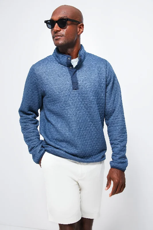 Daily Deals Navy Olive Heather Corbet Reversible Pullover