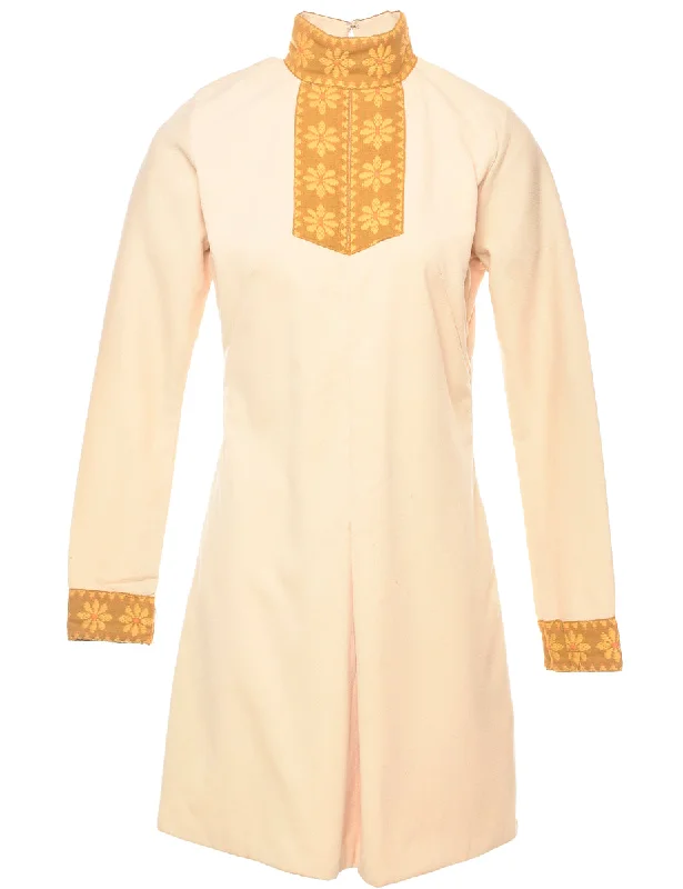 Closeout Sale 1960s Beige Dress - L