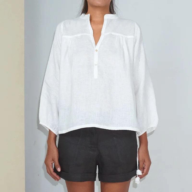 BKLN TOP - Linen | Off White