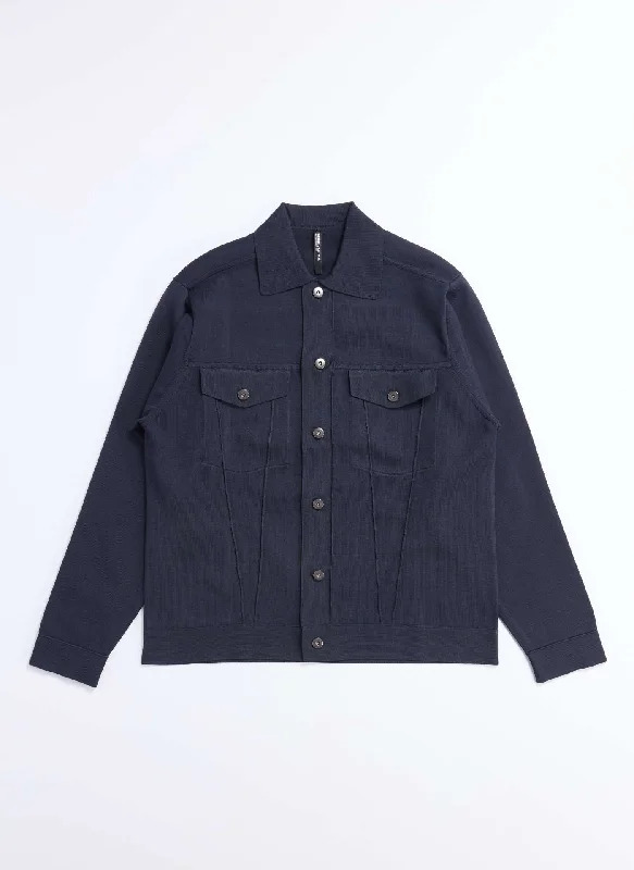 Take Advantage Polyester Business Knit Trucker Jacket