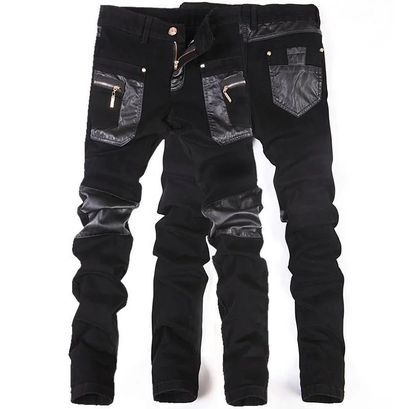 Markdowns Hip Hop Leather Pants For Men