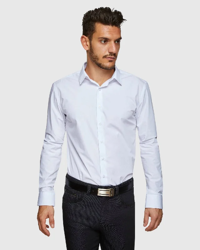 Super Bargain Gerase Body Fit White Shirt