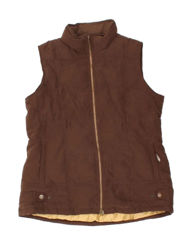 MUSTO Womens Padded Gilet UK 18 XL Brown Polyester