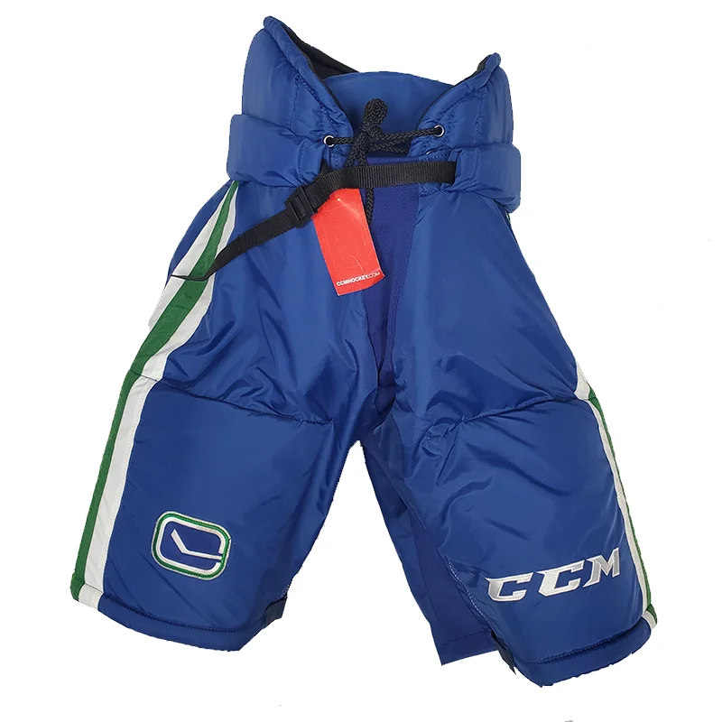 One-DAY Sale CCM HP70 Pro Stock Hockey Pants - Vancouver Canucks (NHL) - Green/White/Blue