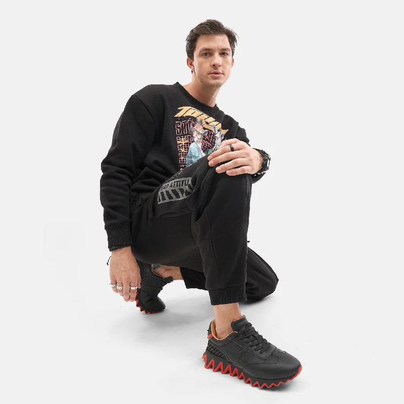 Time-Limited Offer Tokyo Graphic Regular Fleece Sweatshirt in Black
