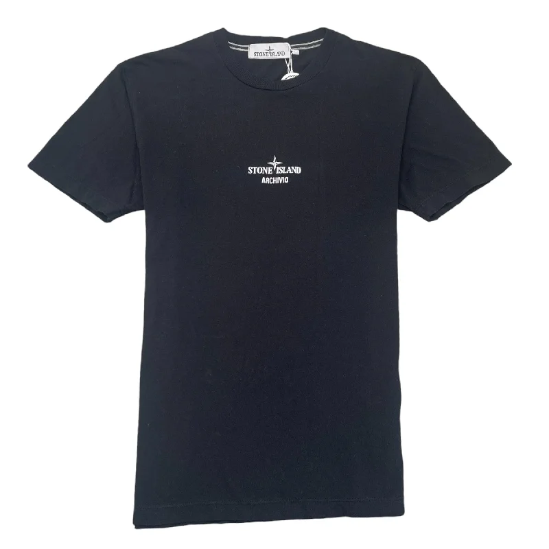 Discount Extravaganza Men's Archivo Logo T-Shirt Black Size S